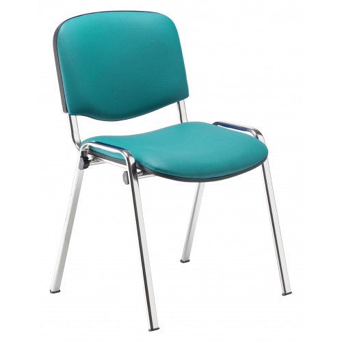 Vinyl Waiting Room Chair with Chrome Frame